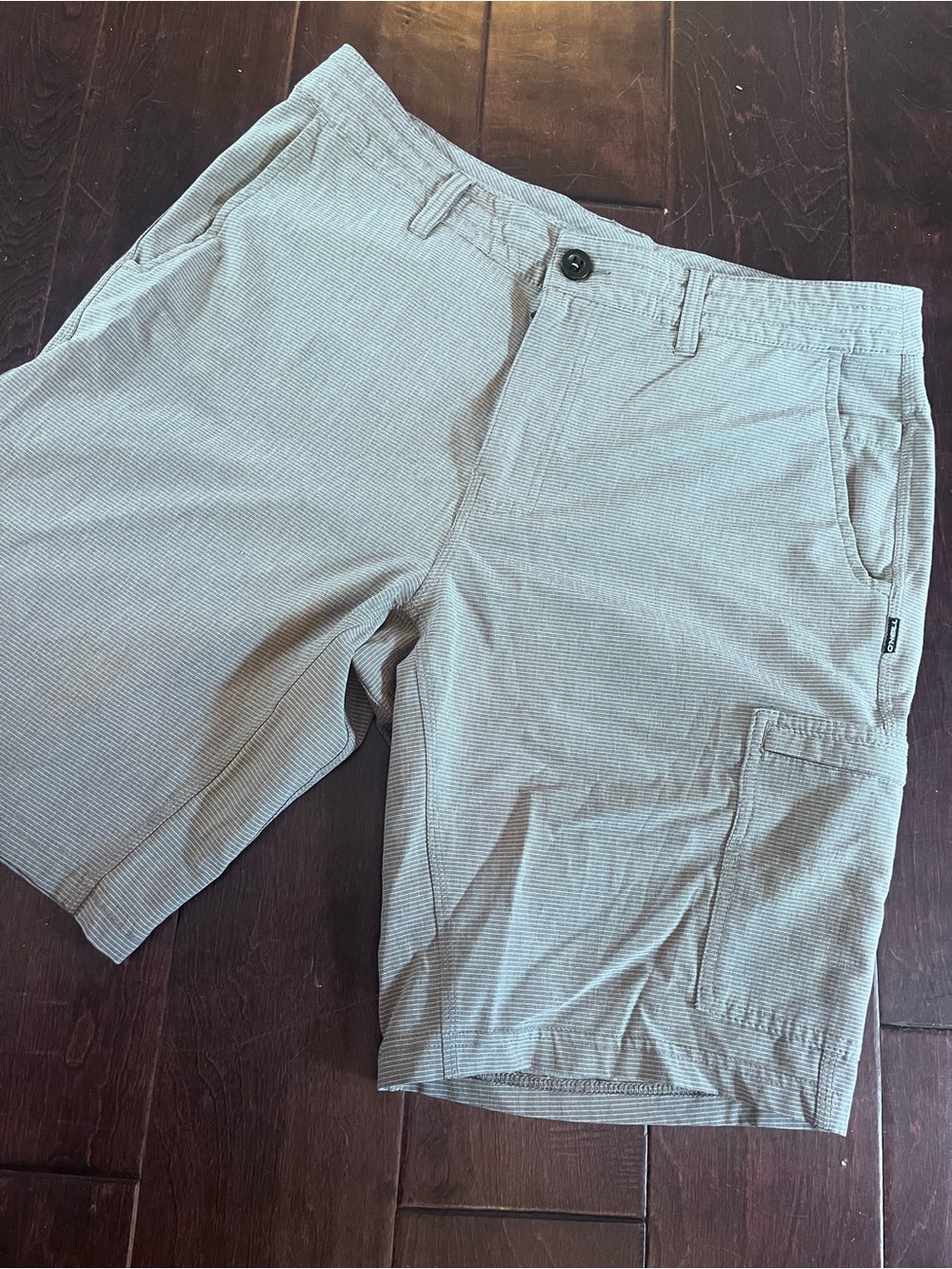 O'Neill Men's Light Gray Cargo Shorts size 34 hybrid